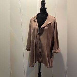 High low zipper front jacket/top